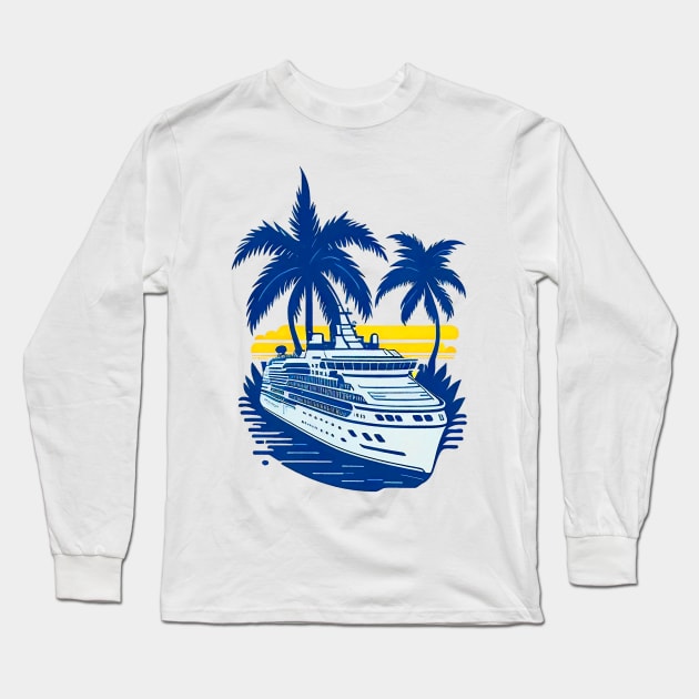 Cruise Ship Cruising Vacation Souvenir Long Sleeve T-Shirt by AbundanceSeed